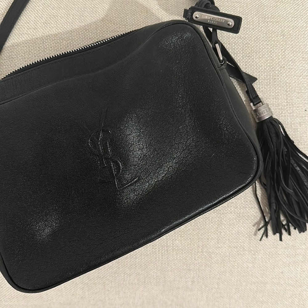 Saint Laurent YSL Lou Camera Crossbody Bag - black